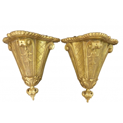 Pair of gilded wooden side tables from  Moinat SA  - Antiques and home décor