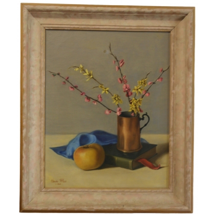 Huile sur toile \"Nature morte\" signée