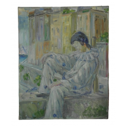 Huile sur toile \"Piero\" signée Costa