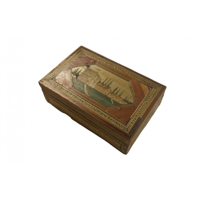 Straw marquetry box from Moinat SA – Antiques and home décor
