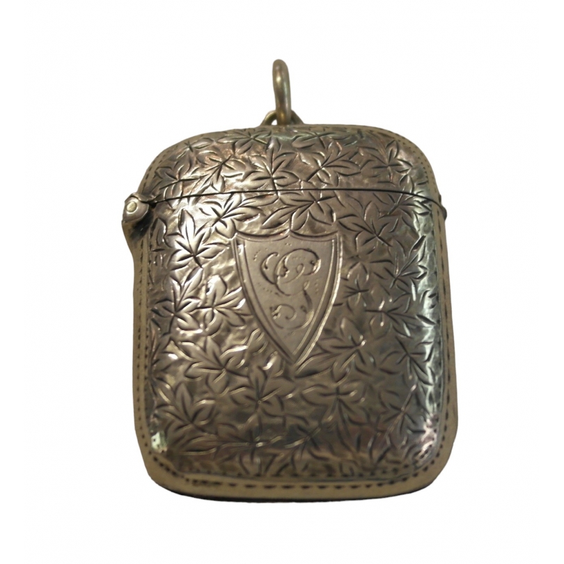 Petite boîte à allumettes en argent, initiale G