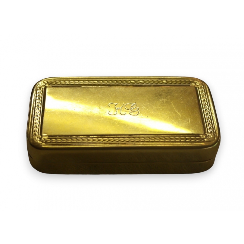 Small rectangular box made of gilded metal from  Moinat SA  - Antiques and decorative items