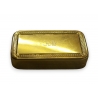 Petite boîte rectangulaire en métal doré