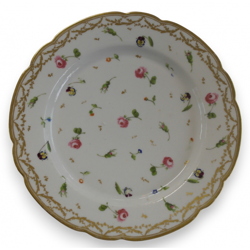 Assiette en porcelaine de Nyon, décor