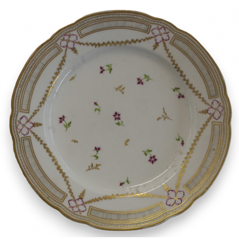 Assiette en porcelaine de Nyon, décor
