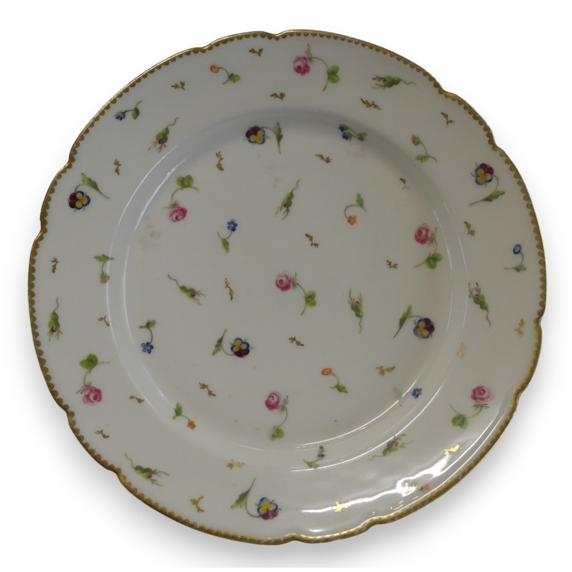 Assiette en porcelaine de Nyon, décor