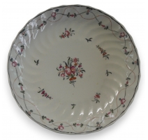 Assiette en porcelaine New Hall décor