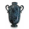 Vase Art Déco en faïence émaillé bleuté