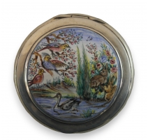 Petite boîte en argent émaillé