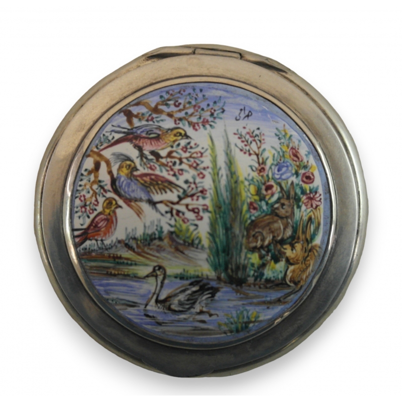 Petite boîte en argent émaillé