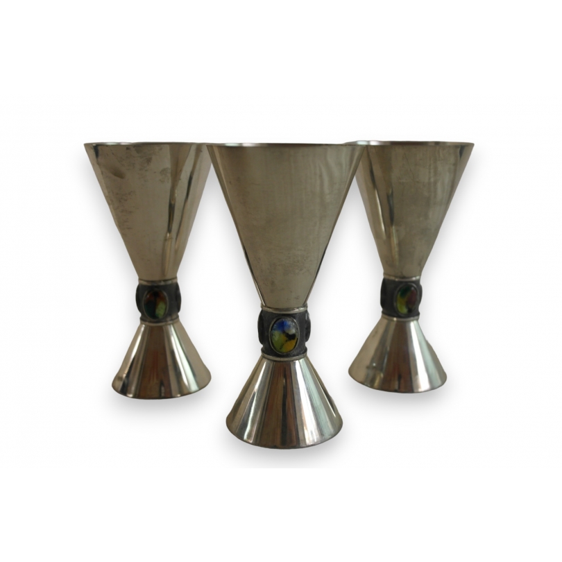 Set de 3 coupes en argent