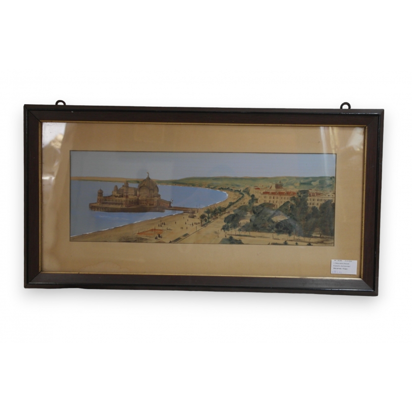  Photo réhaussée de gouache "vue sur le sur  Moinat SA  - Antiquités décoration