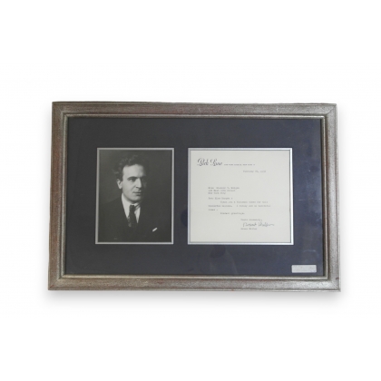  Tableau autographe de Bruno Walter sur  Moinat SA  - Antiquités décoration
