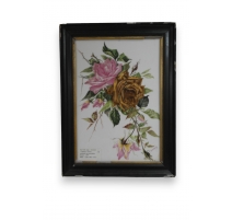 Tableau "Fleurs" sur porcelaine