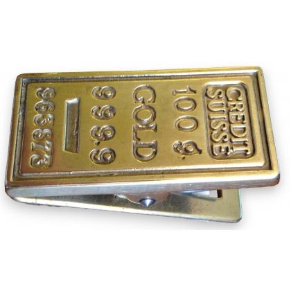 Porte-Cartes \"Lingot\" en laiton poli