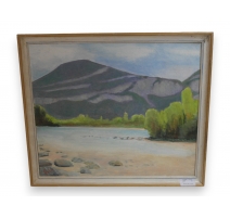 Tableau "Bord de rivière" signé FEHR