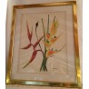 Aquarelle Fleurs "Heliconia" signée  sur Moinat SA  - Antiquités décoration -  Gouaches, Aquarelles, Pastels