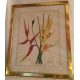 Aquarelle Fleurs "Heliconia" signée MARTHE 78