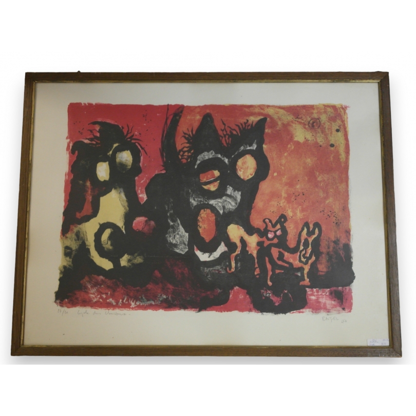Lithograph “Horse Cycle” 27/30 by Moinat SA – Antiques and decorative items – Engravings, lithographs