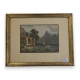 Gravure aquarellée "Chapelle de Guillaume Tell"