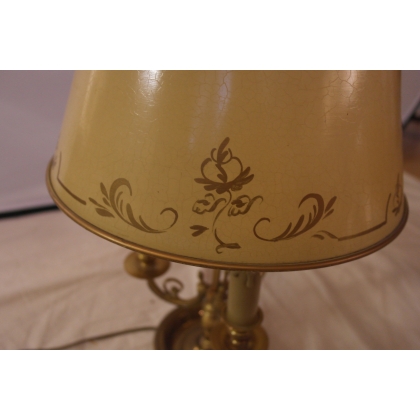  Lampe bouillotte avec abat-jour peint sur  Moinat SA  - Antiquités décoration