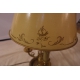 Lampe bouillotte avec abat-jour peint