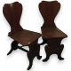 Paire de Hall chairs George II en acajou