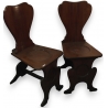 Paire de Hall chairs George II en acajou