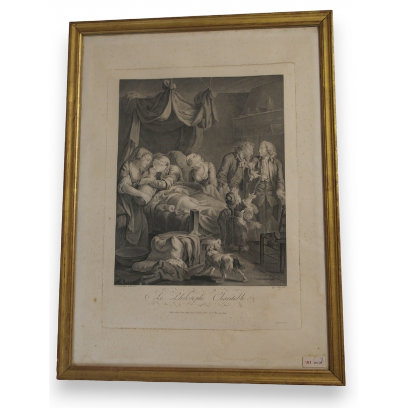 Gravure "Le philosophe charitable"