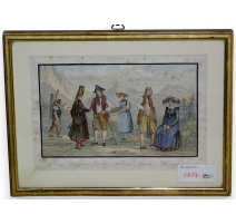 Gravure costumes Suisses
