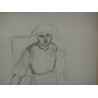  Dessin "Femme assise" signé O. Vautier sur  Moinat SA  - Antiquités décoration