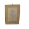 Dessin "Femme assise" signé O. Vautier