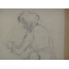 Dessin "Femme assise" signé O. Vautier sur  Moinat SA  - Antiquités décoration