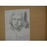  Dessin "Portrait" signé Pour O. sur  Moinat SA  - Antiquités décoration