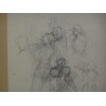  Dessin "Personnages" signé O. Vautier sur  Moinat SA  - Antiquités décoration