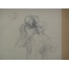  Dessin "Personnages" signé O. Vautier sur  Moinat SA  - Antiquités décoration