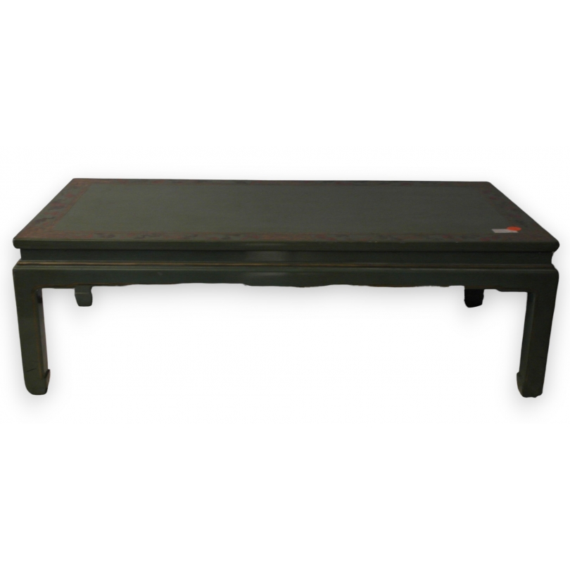 Table basse en laque verte