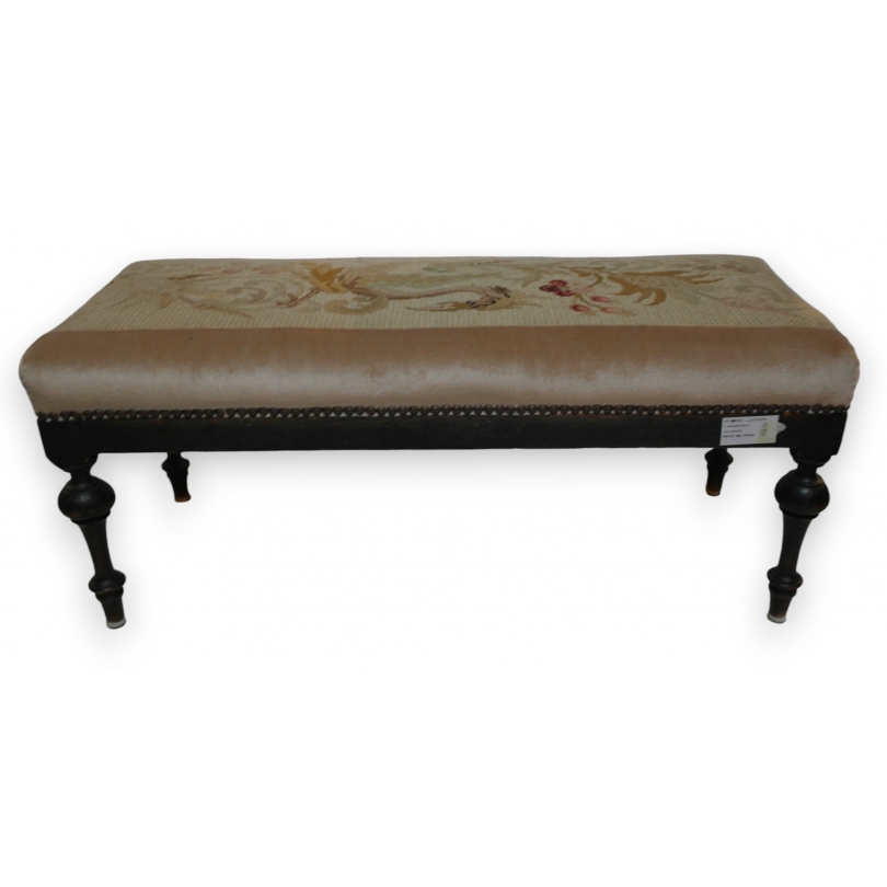 Napoleon III-style bench upholstered by Moinat SA – Antiques and home décor