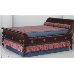 Empire-style bed in mahogany and bronze, by  Moinat SA  - Antiques and interior design