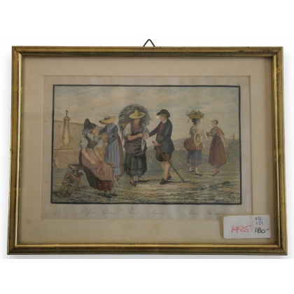 Engraving ‘Swiss Costumes’ by Moinat SA – Antiques and decorative items – Engravings, lithographs