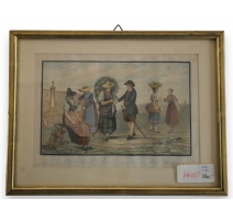 Gravure "Costumes Suisses"