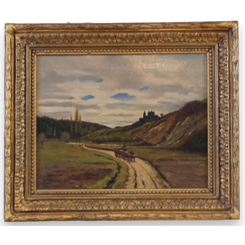 Paintings | Oil on canvas, ‘Champvert’, signed E. Moinat SA  – Antiques and home décor