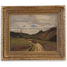 Huile sur toile "Champvert" signée E. CORGIER