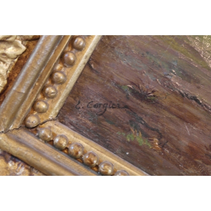 Paintings | Oil on canvas, ‘Champvert’, signed E. Moinat SA  – Antiques and home décor