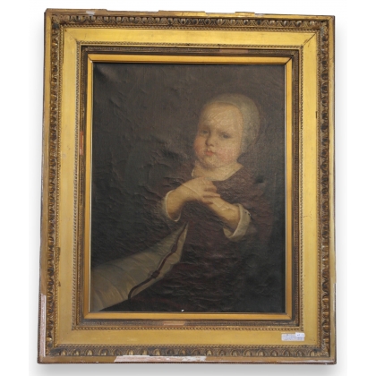 Huile sur toile \"Enfant\", non signée