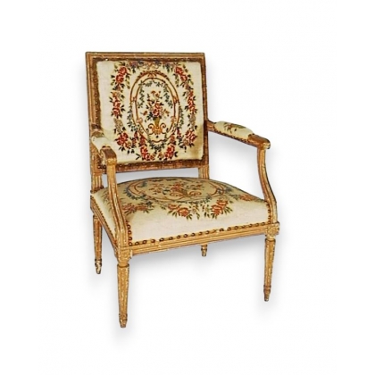 Louis XVI armchair lacquered b
