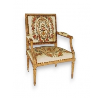 Louis XVI armchair lacquered b