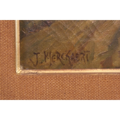 Paintings | Oil on canvas, ‘Belgian Countryside’, signed Moinat SA  – Antiques and home décor