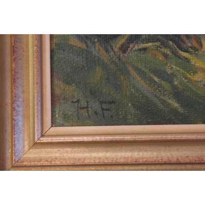 Paintings | Oil on canvas, ‘River’, monogrammed H.F Moinat SA  – Antiques and home décor