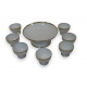 Ensemble de 7 bols et une coupe en porcelaine